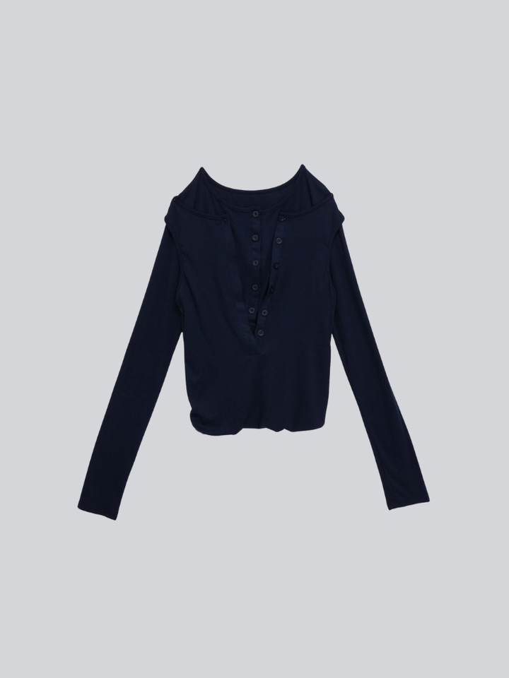 cutout layered tee