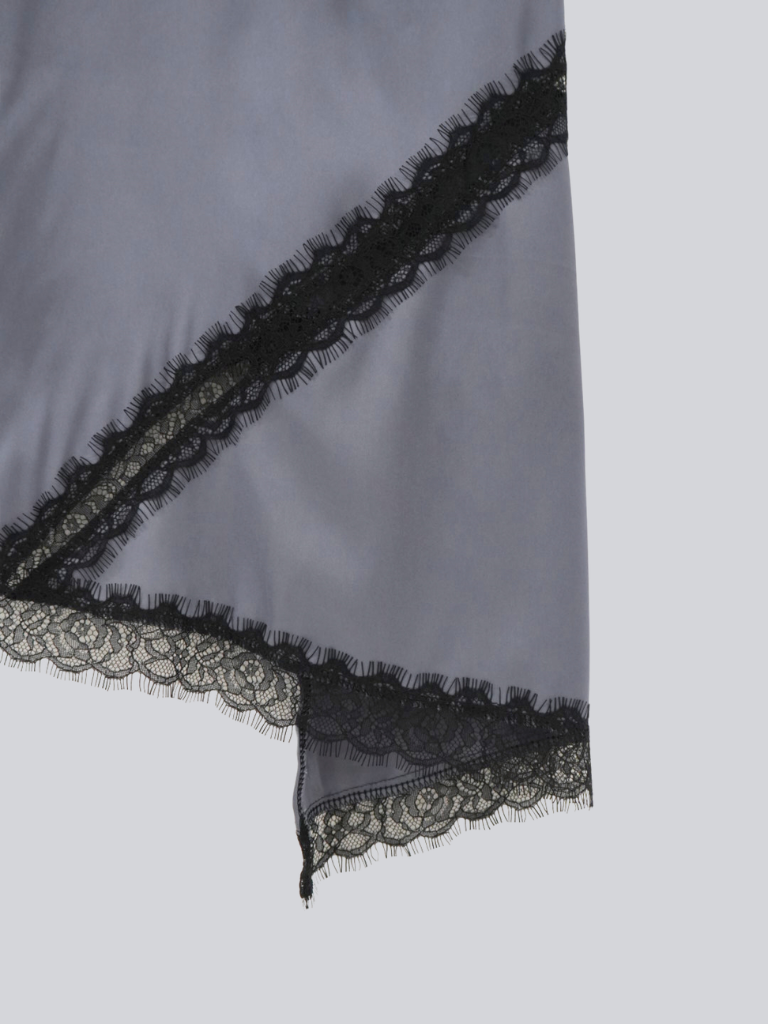 lace satin slip dress