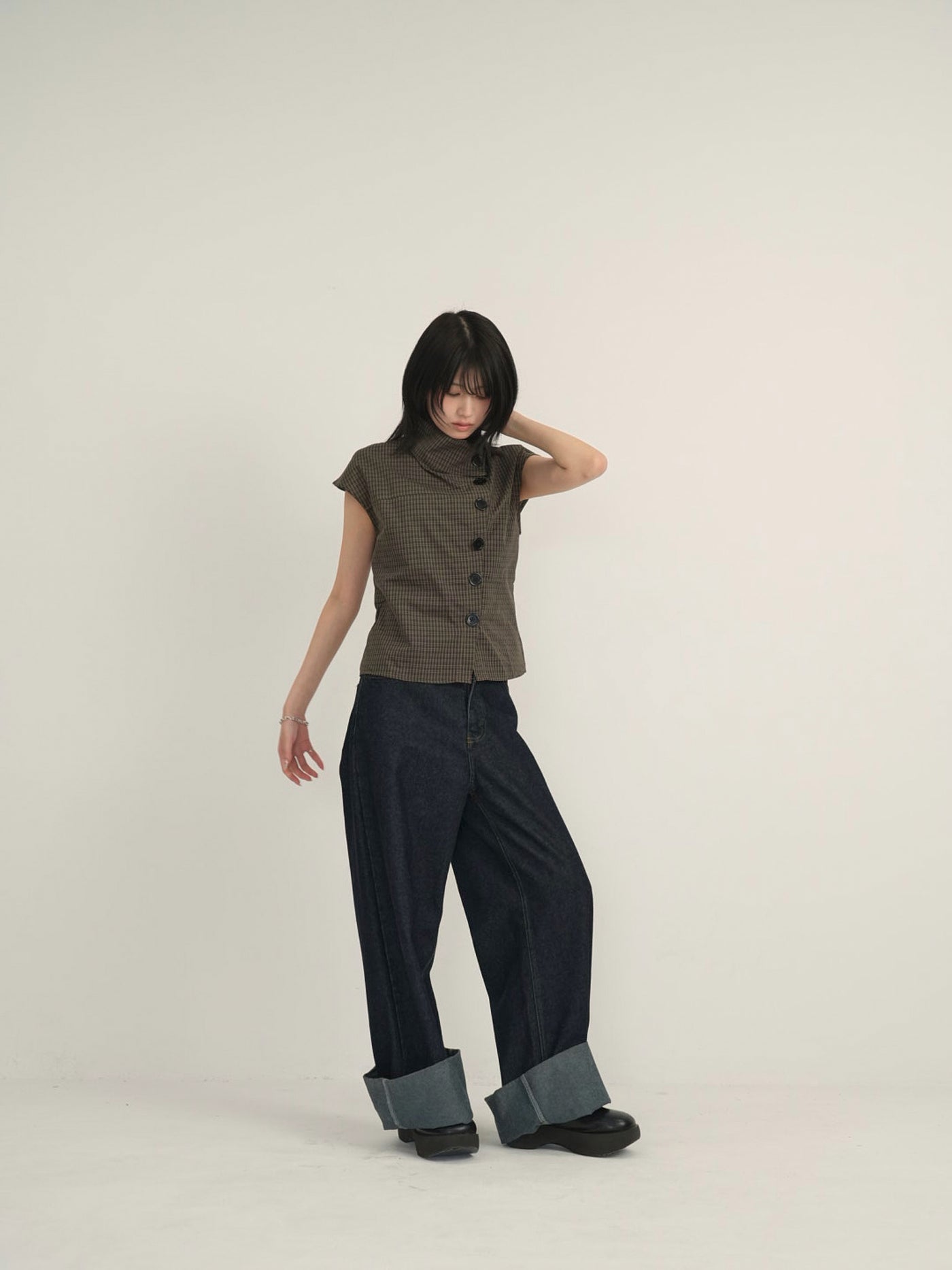 check button short sleeve