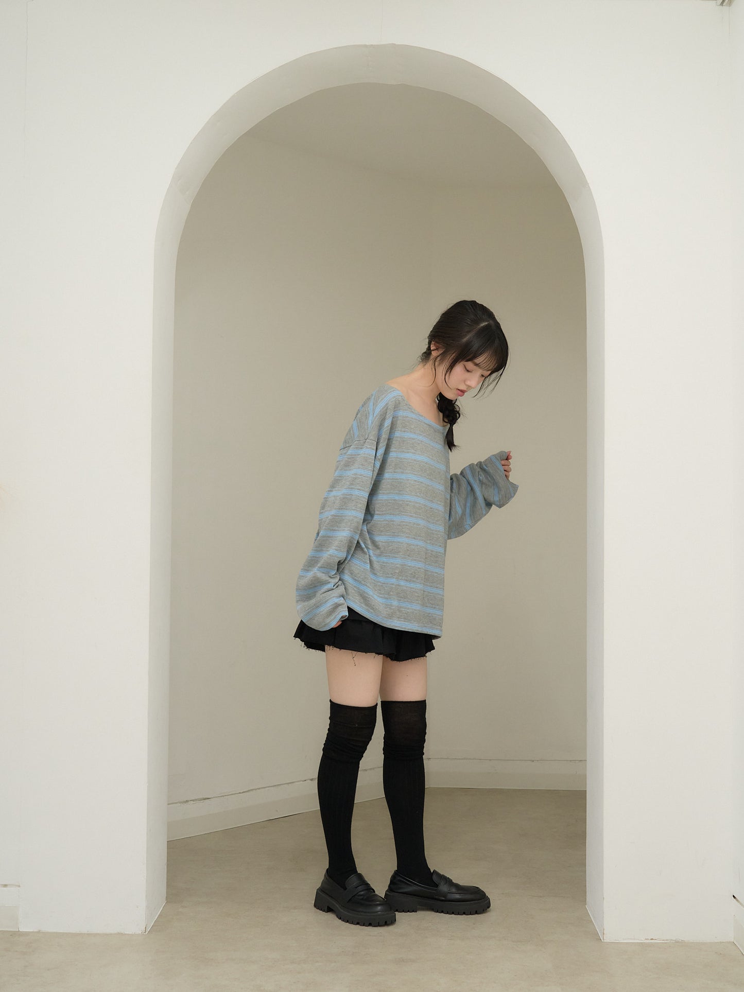 long sleeve border tee