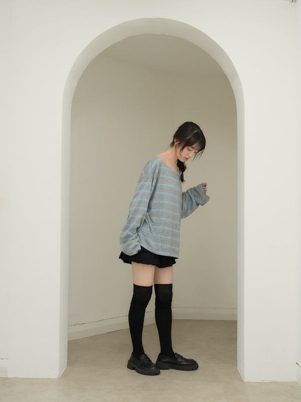 long sleeve border tee