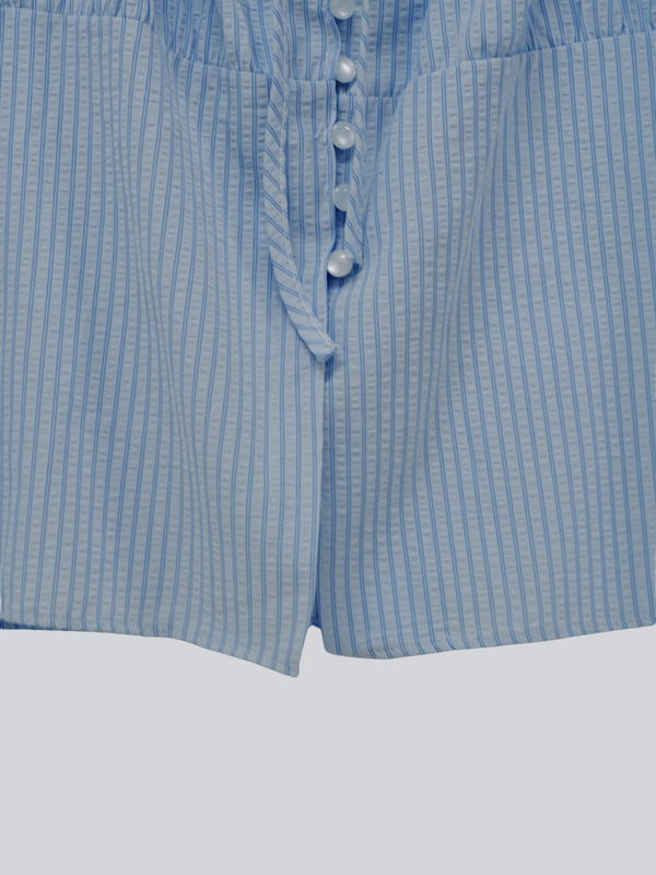 stripe ribbon blouse