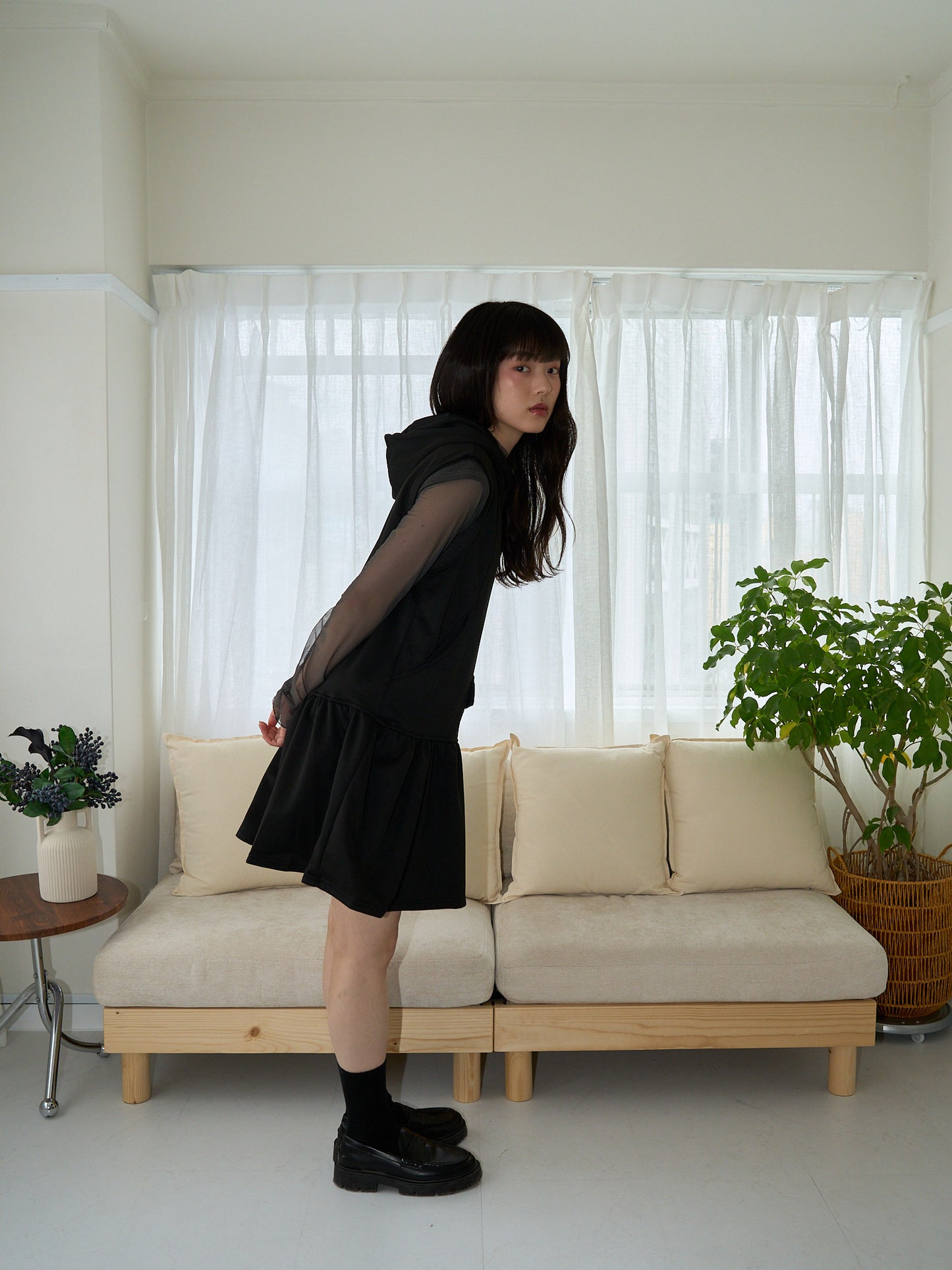 frill hem mini one piece