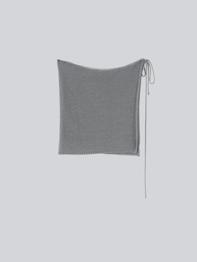 ribbon wrap knit skirt