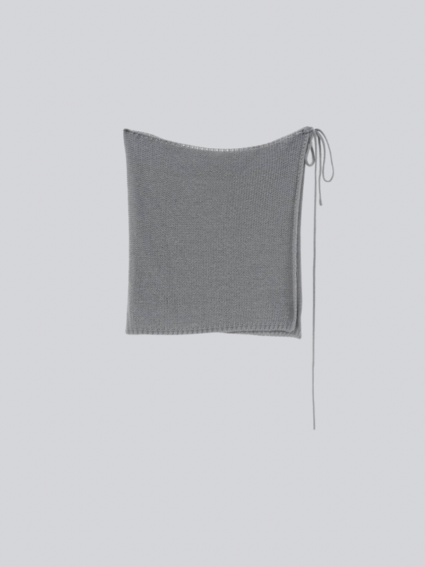 ribbon wrap knit skirt