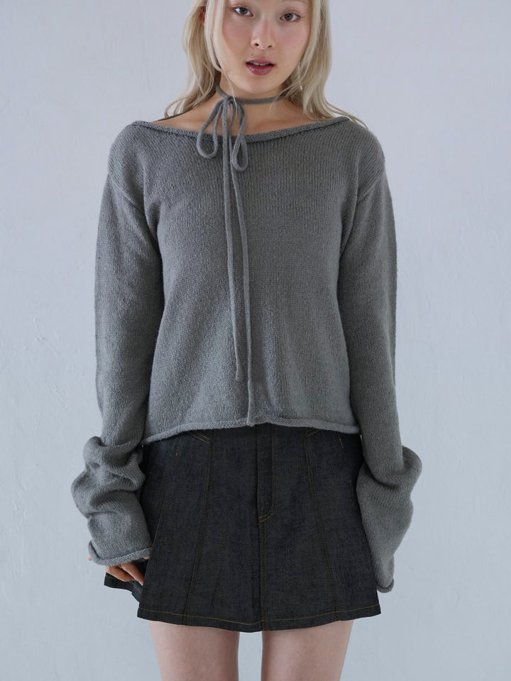 【 10月中旬発送予定 】tie ribbon knit