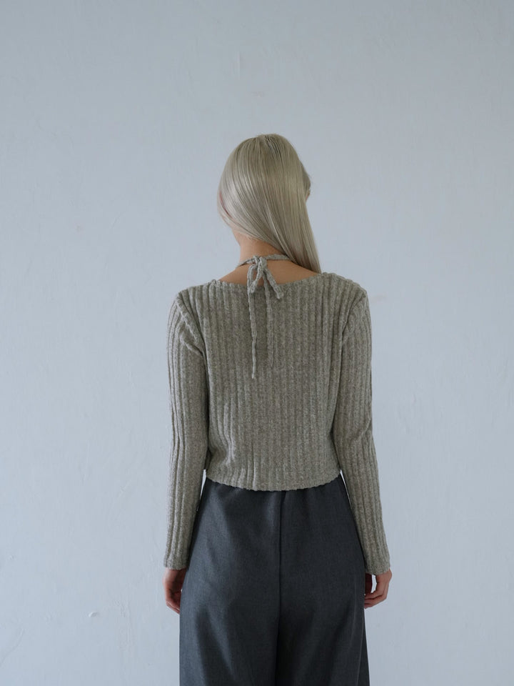 【 10月上旬発送予定 】ribbed ruched cami & cardigan set
