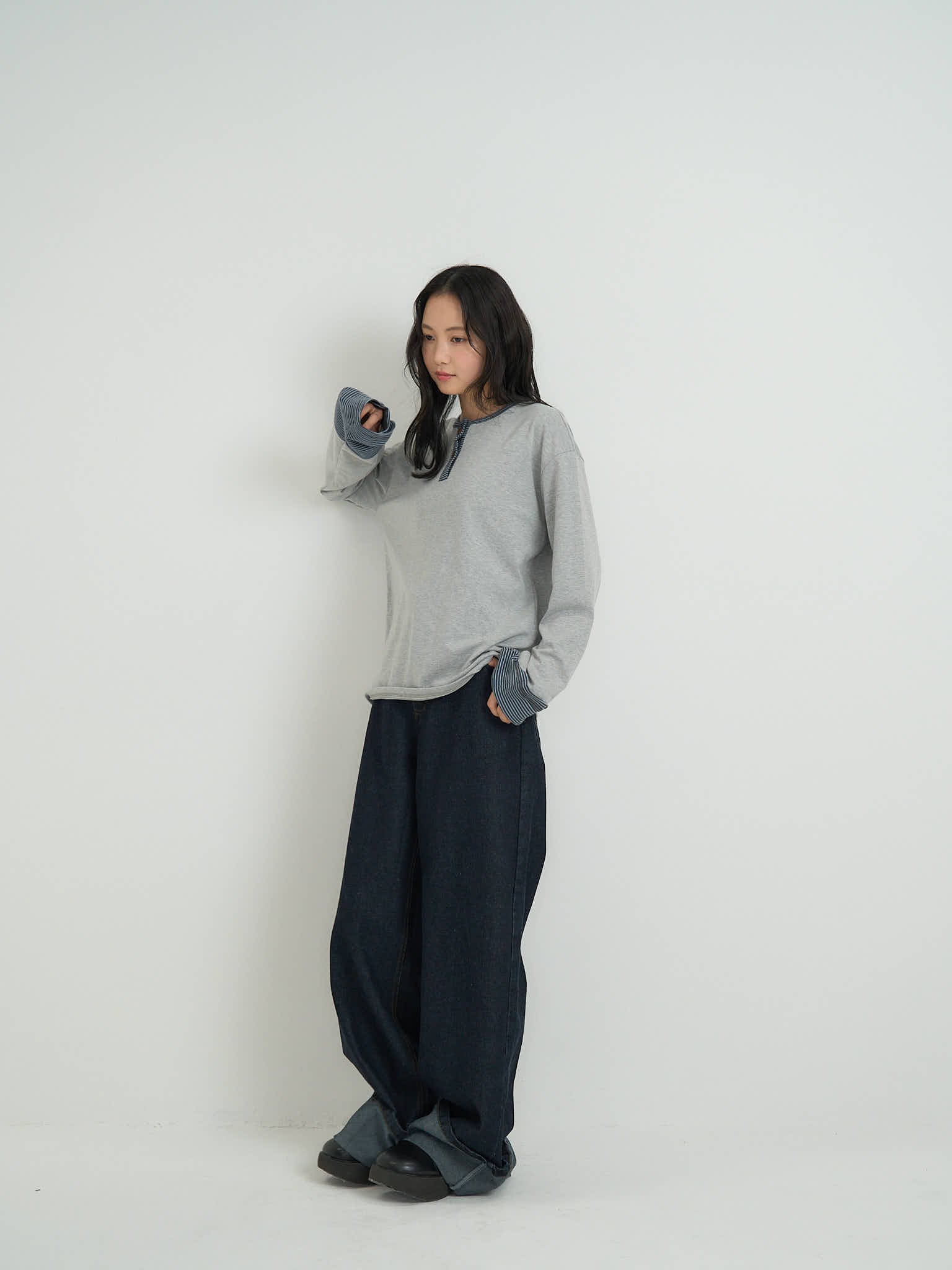 パンツ uenui wide leg denim pants wide leg denim pants｜ハイウエストデニムパンツ｜uenui – Uenui
