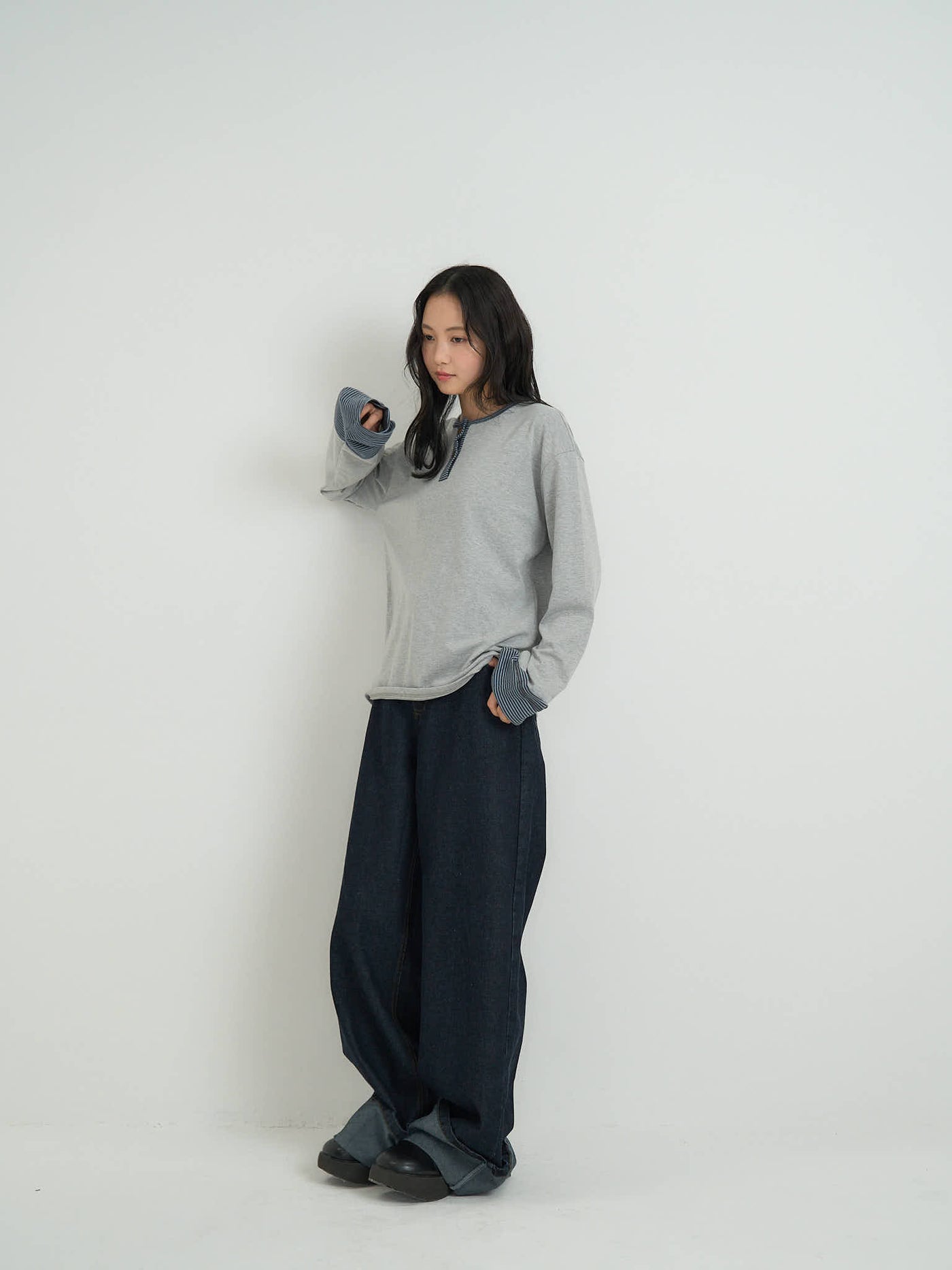バギー ワイドデニムパンツ 大人カジュアル レディース Uenui