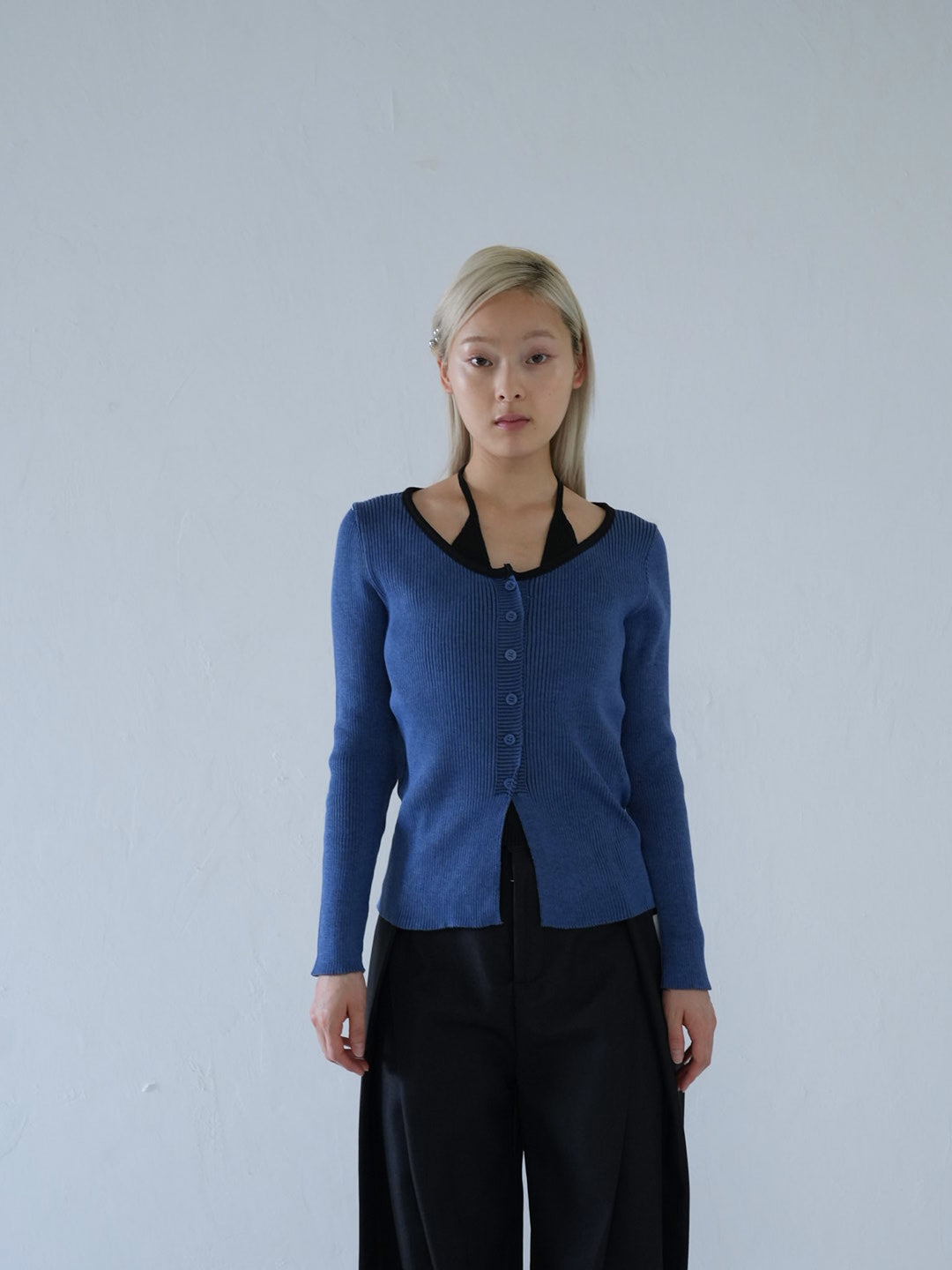 【 10月上旬発送予定 】layered rib knit top