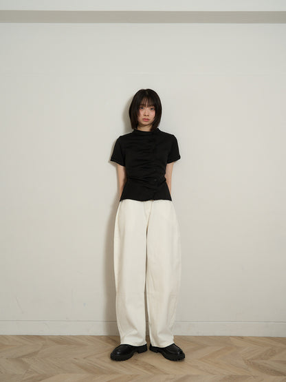 twist button check top