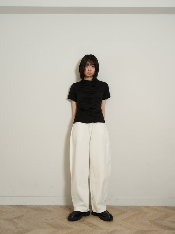twist button check top