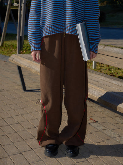 stitch line wide pants