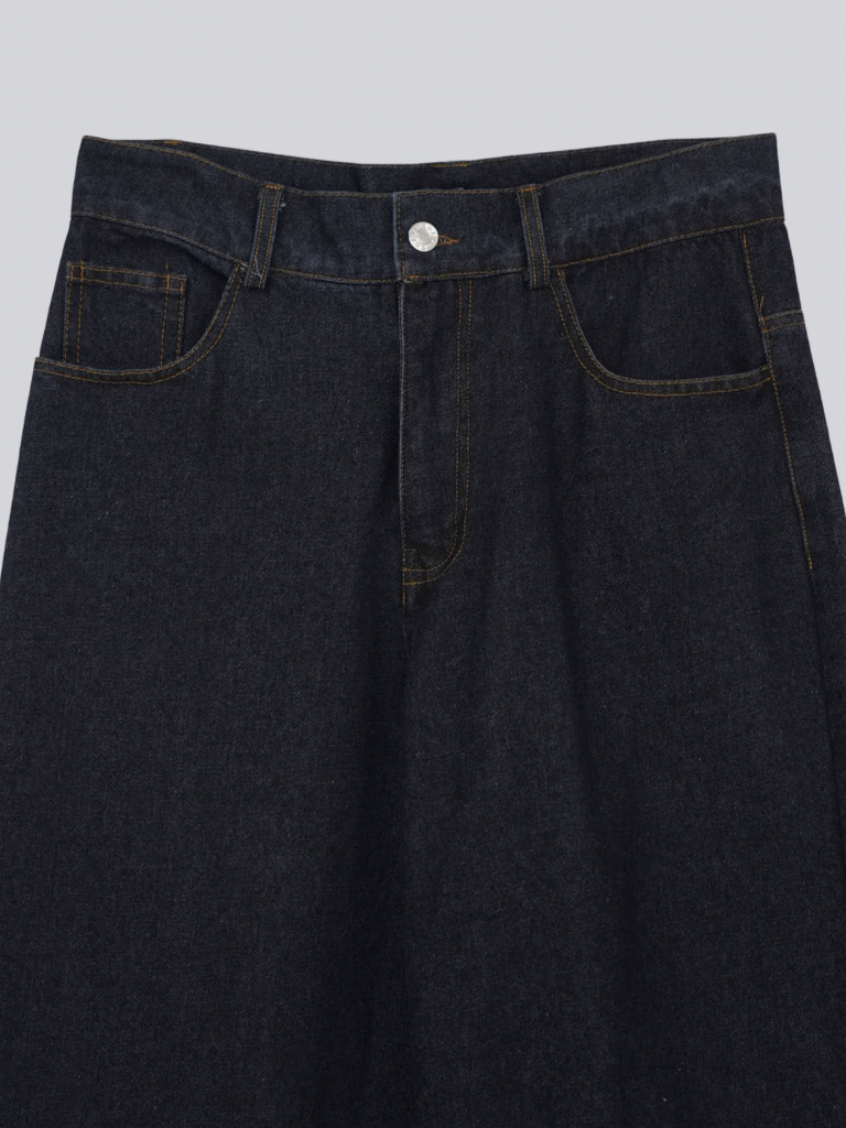 wide leg denim pants