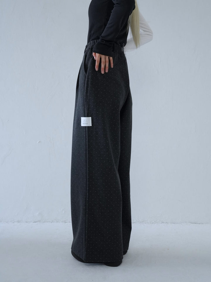 【 10月上旬発送予定 】dot pattern wide slacks