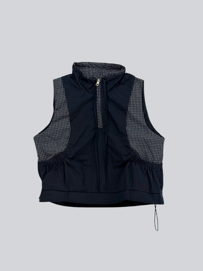 check vest & skirt set