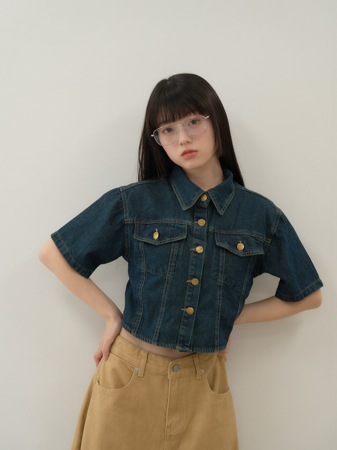 denim short jacket
