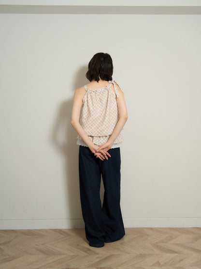 check lace cami