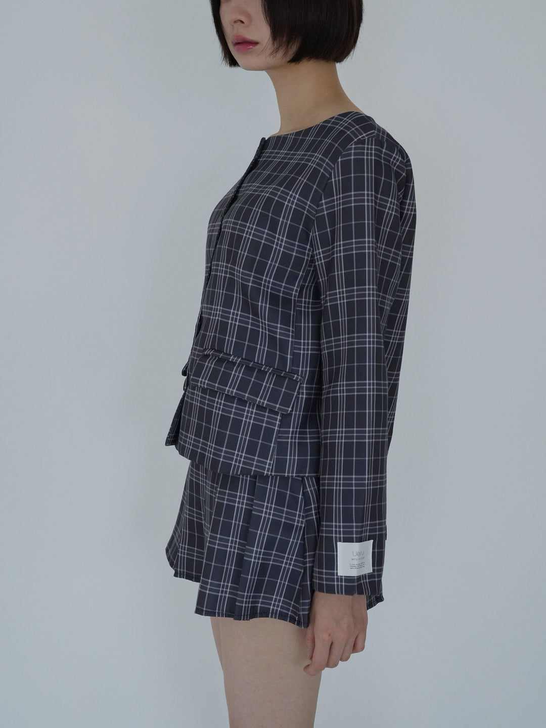 【8月26日発送予定】3piece check jacket and skirt