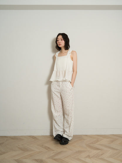 floral wide pants