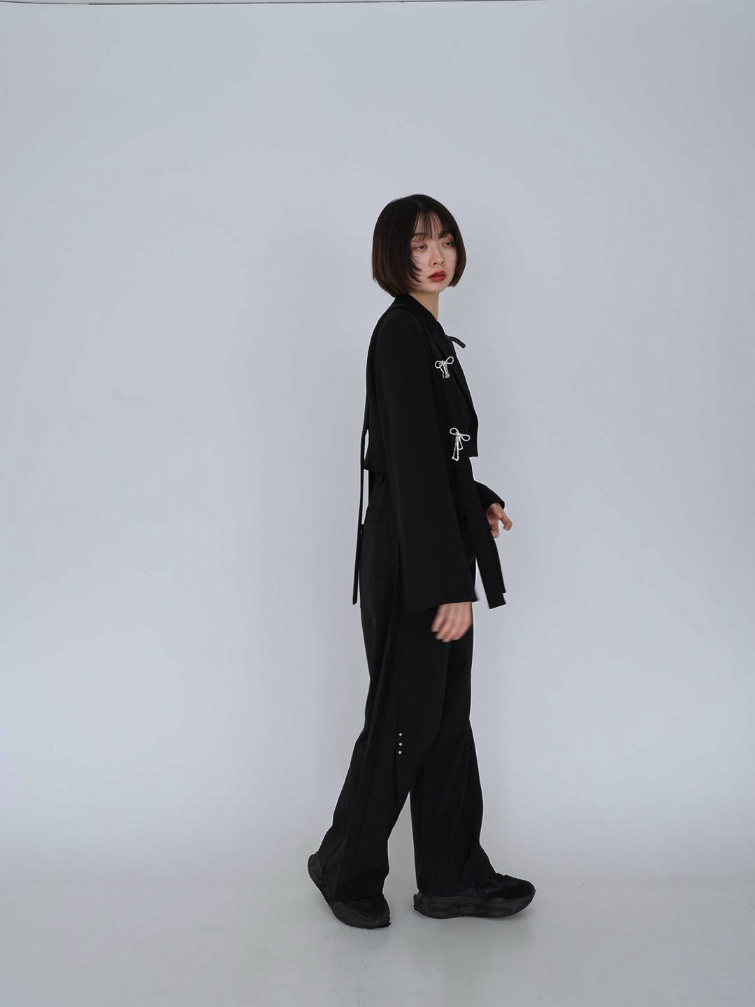 【8月26日発送予定】waist ribbon wide pants
