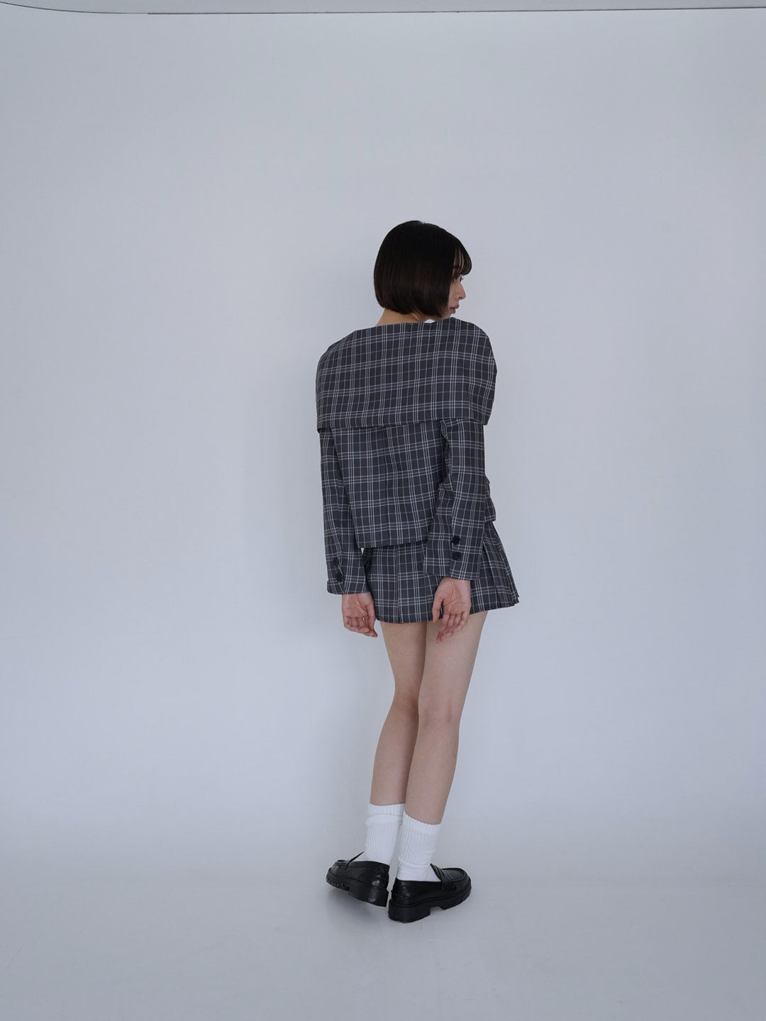 【8月26日発送予定】3piece check jacket and skirt