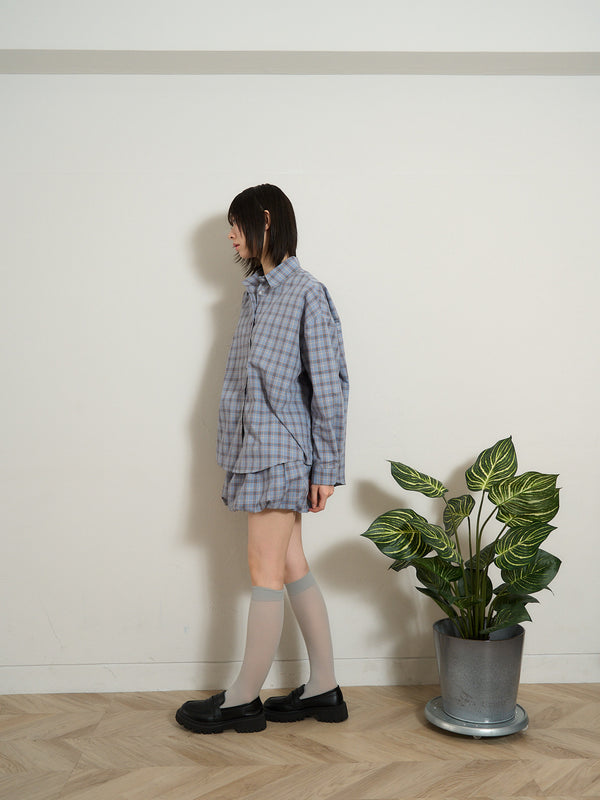 check shirt set