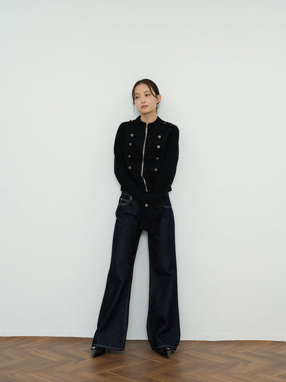 napoleon button short jacket