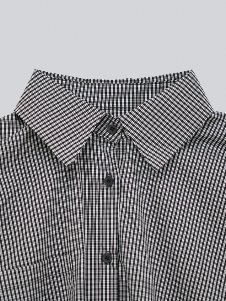 striped big sleeve shirt