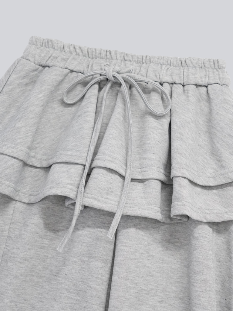 uenui ウニュイ waist frill layered pants waist frill layered pants – Uenui