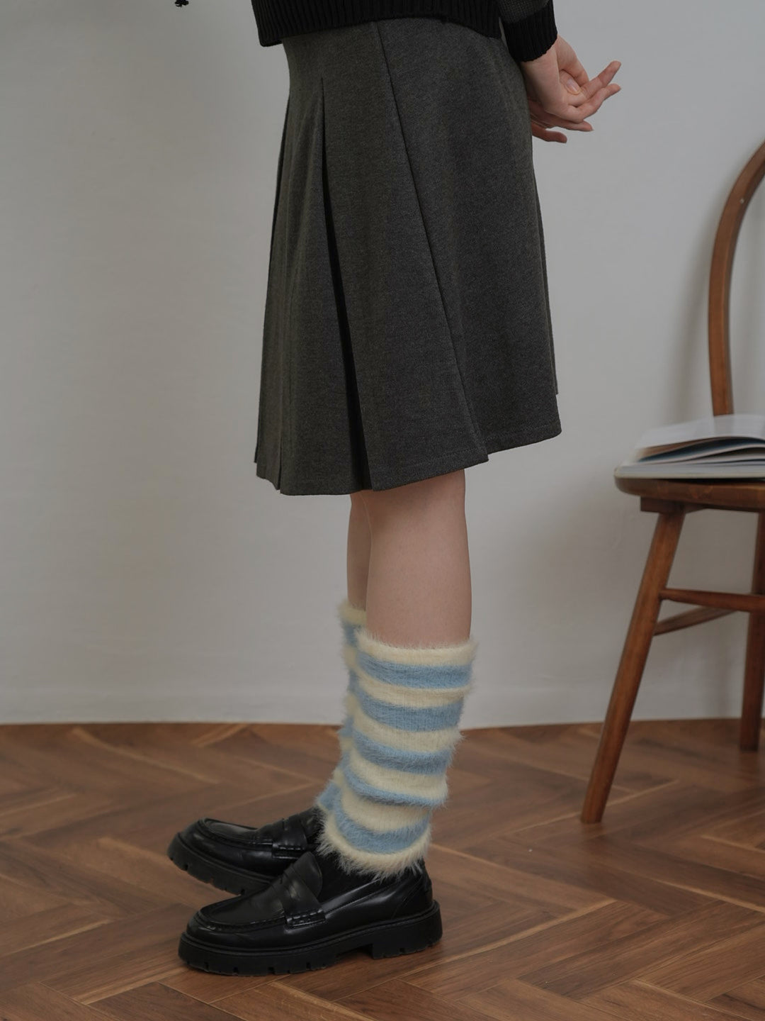 border knit leg warmer