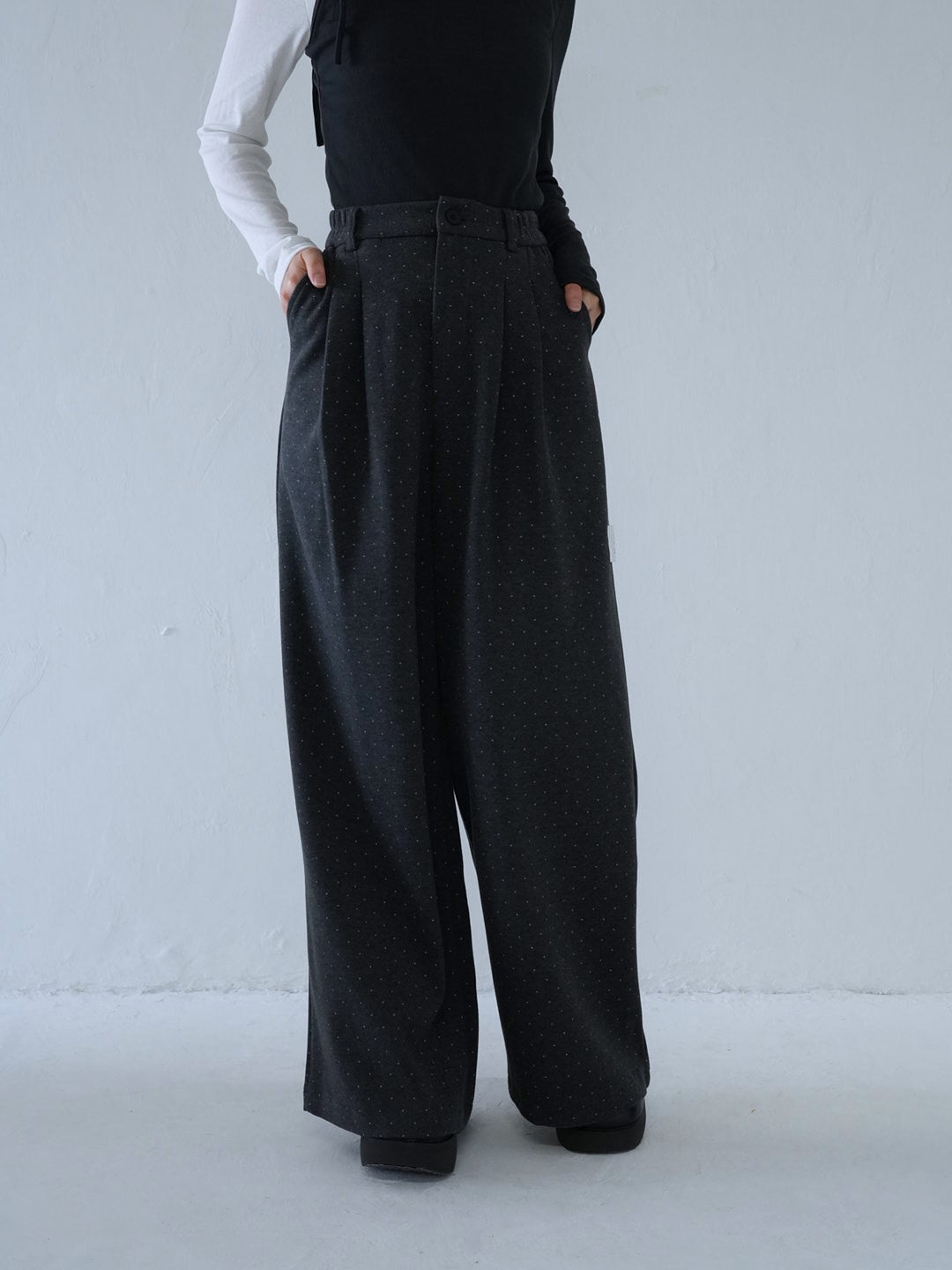 【 10月上旬発送予定 】dot pattern wide slacks