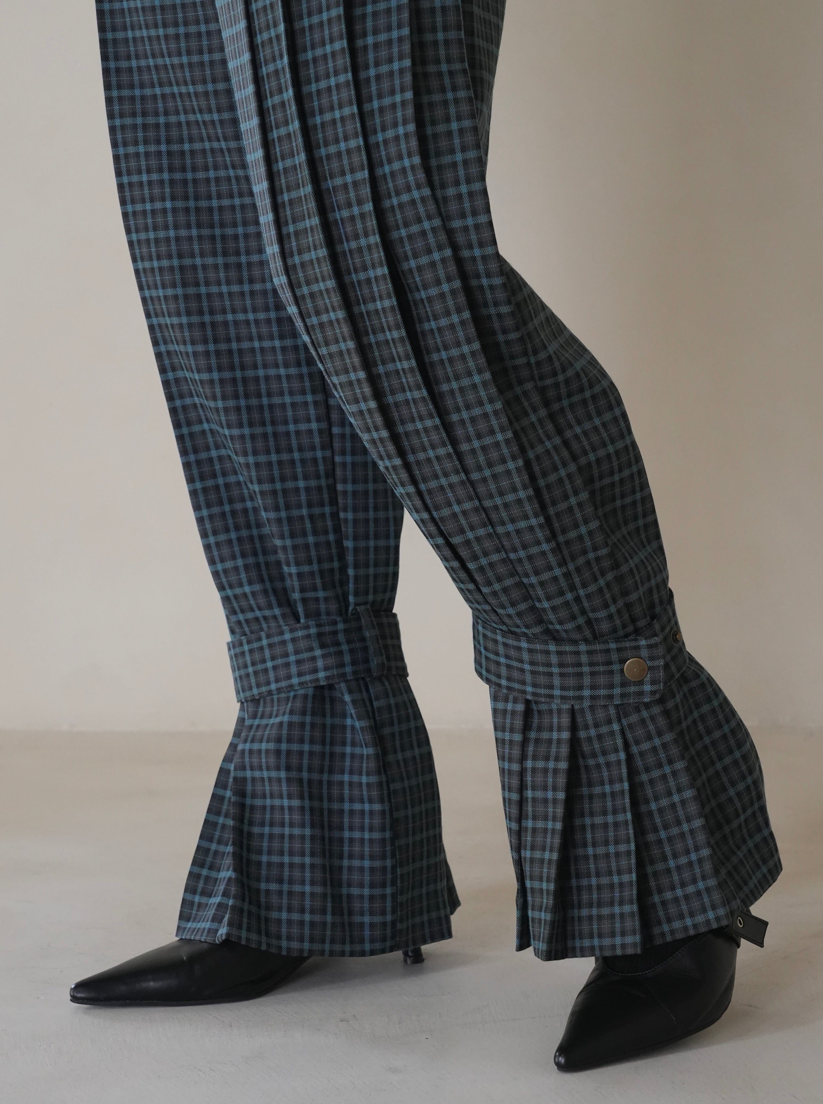 2way check wide pants – Uenui