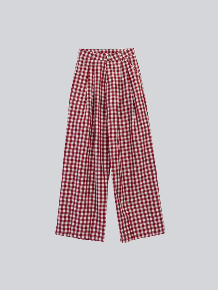 【 10月上旬発送予定 】gingham check wide pants