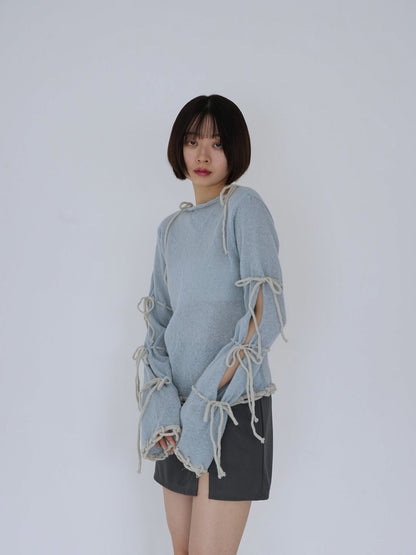 ribbon detail knit top