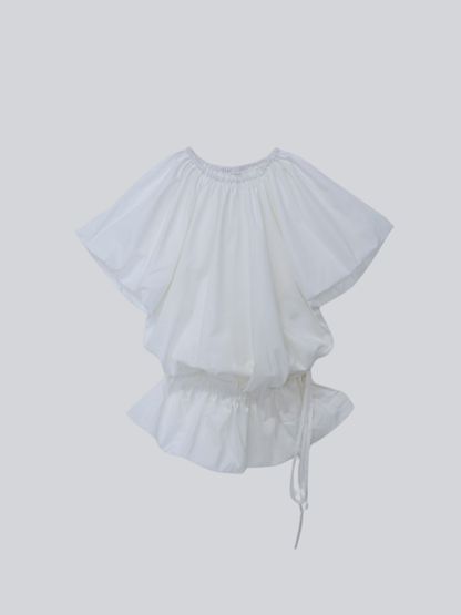 drawstring mini dress