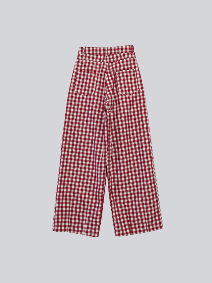 【 10月上旬発送予定 】gingham check wide pants