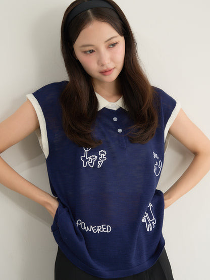 animal sketch polo