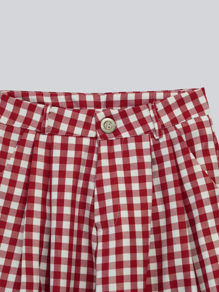 【 10月上旬発送予定 】gingham check wide pants