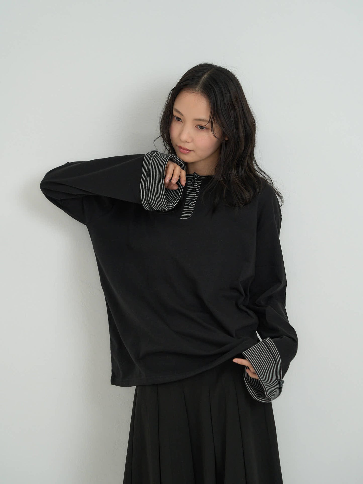 border henley long sleeve tee