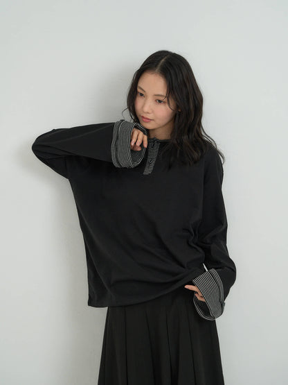 border henley long sleeve tee