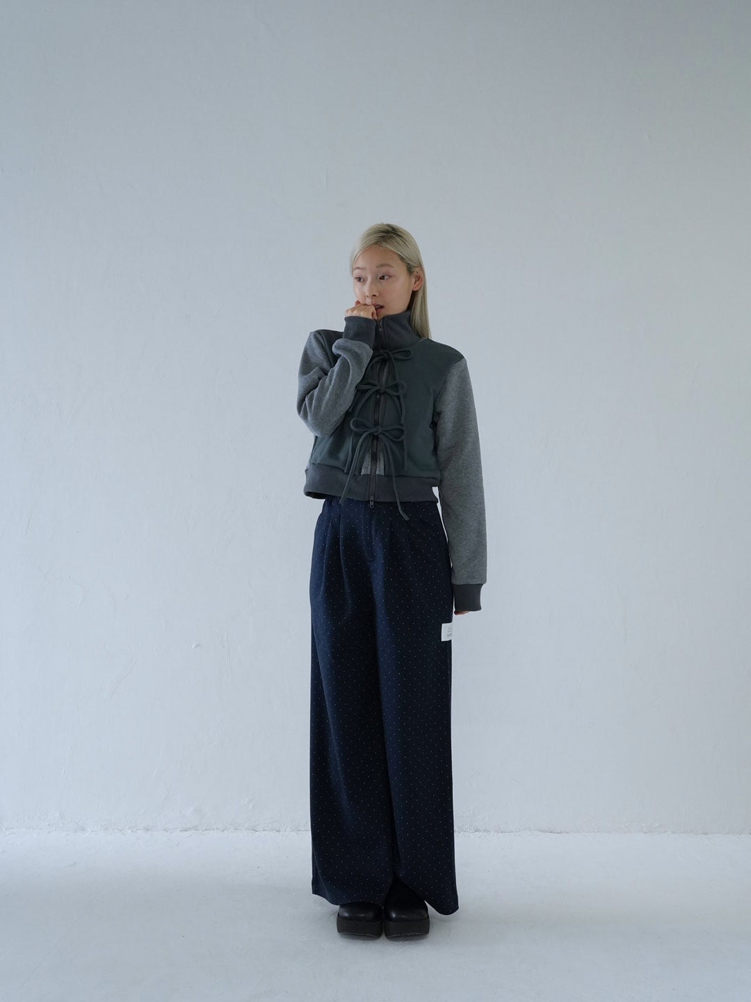 【 10月上旬発送予定 】dot pattern wide slacks