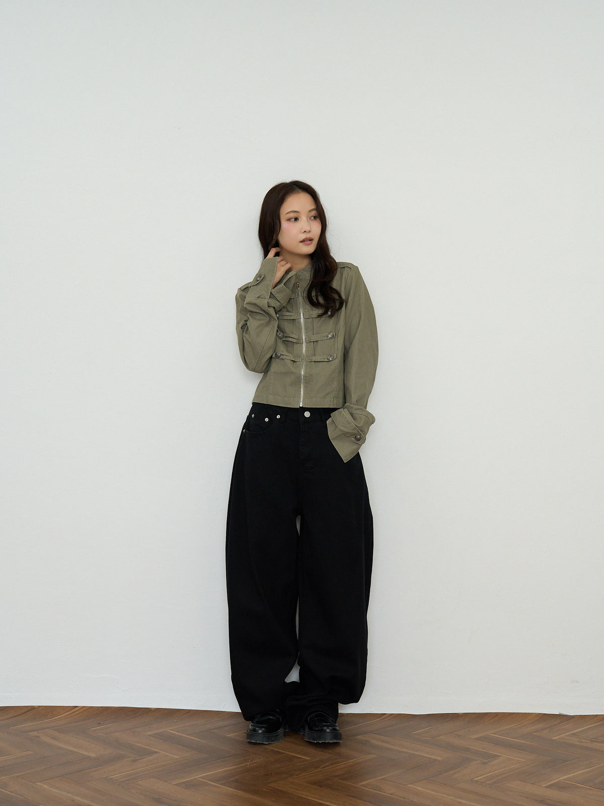 napoleon button short jacket