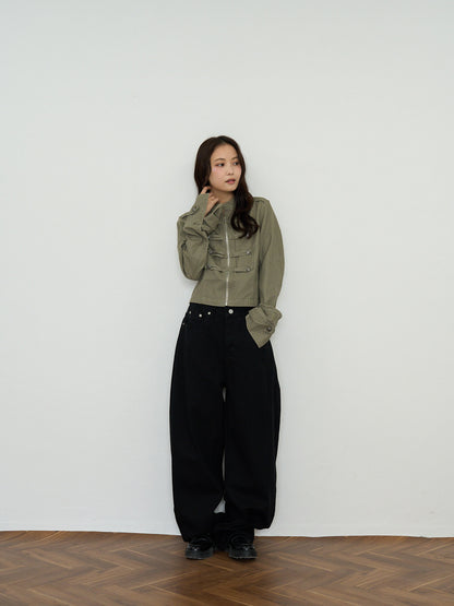 napoleon button short jacket
