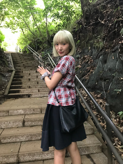 twist button check top
