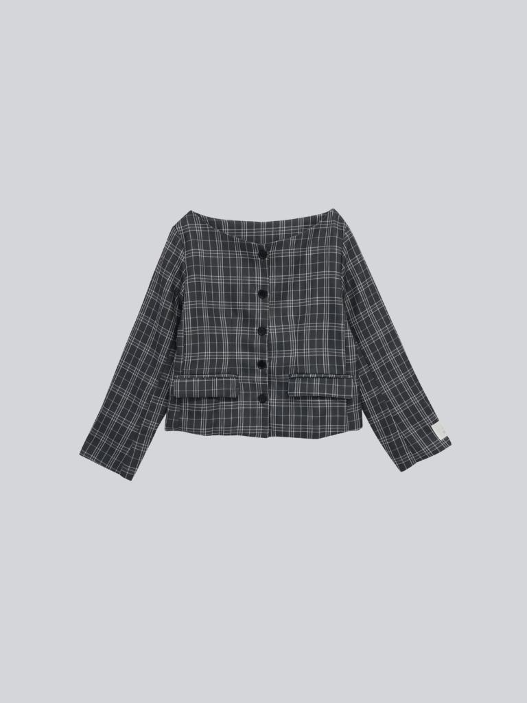 3piece check jacket and skirt