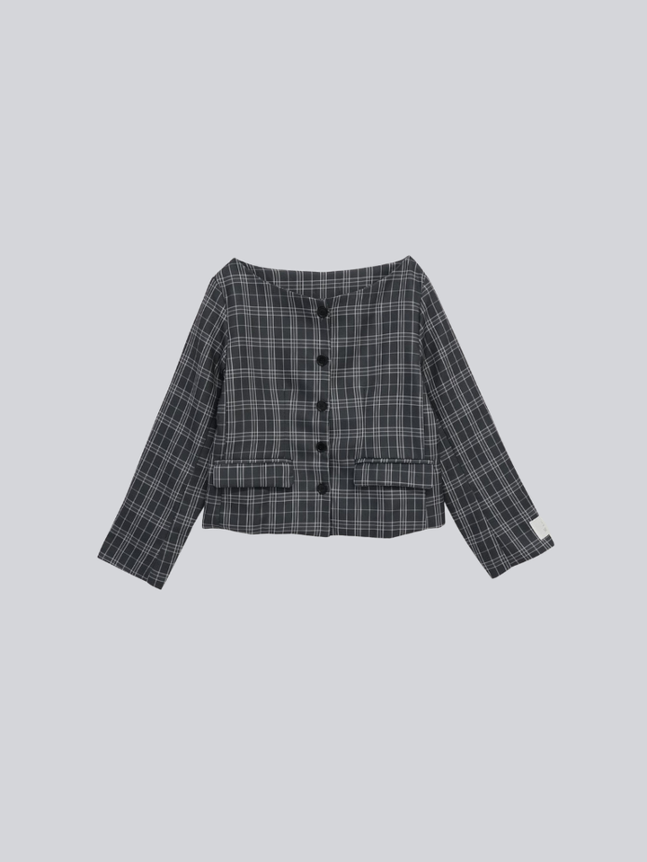 3piece check jacket and skirt