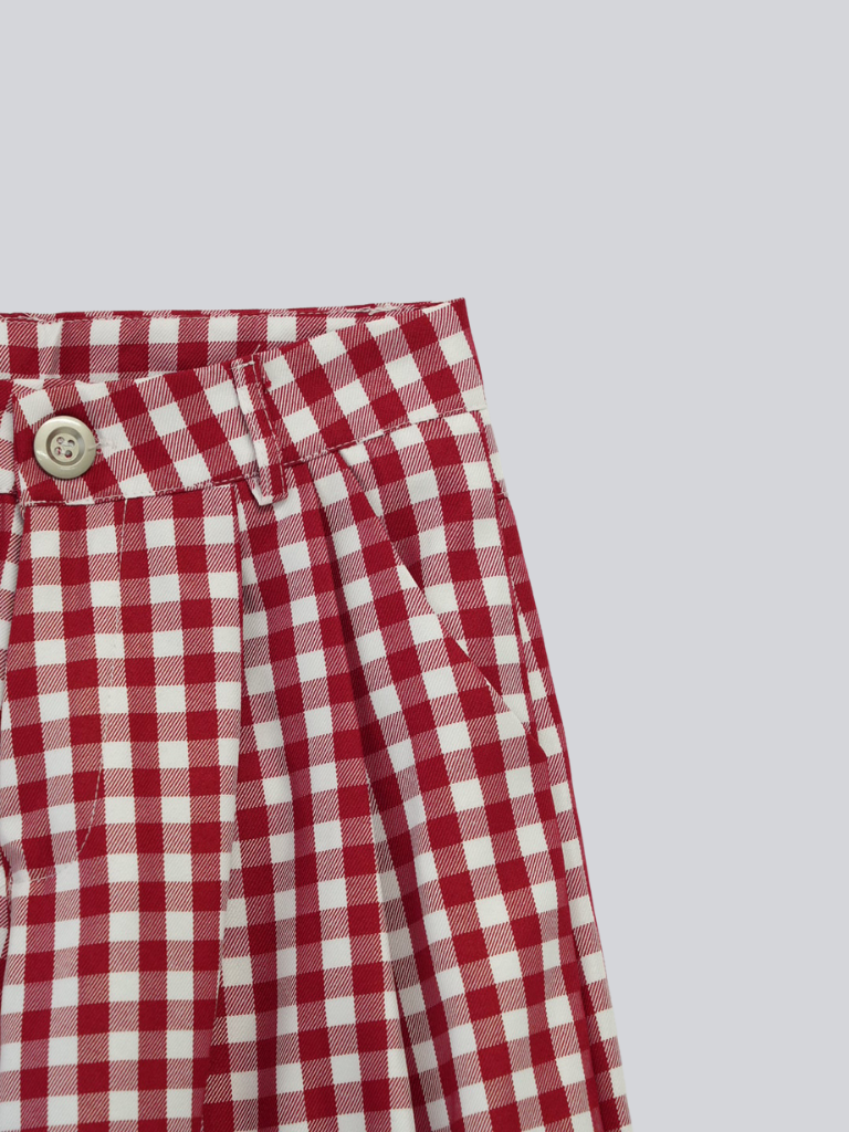【 10月上旬発送予定 】gingham check wide pants