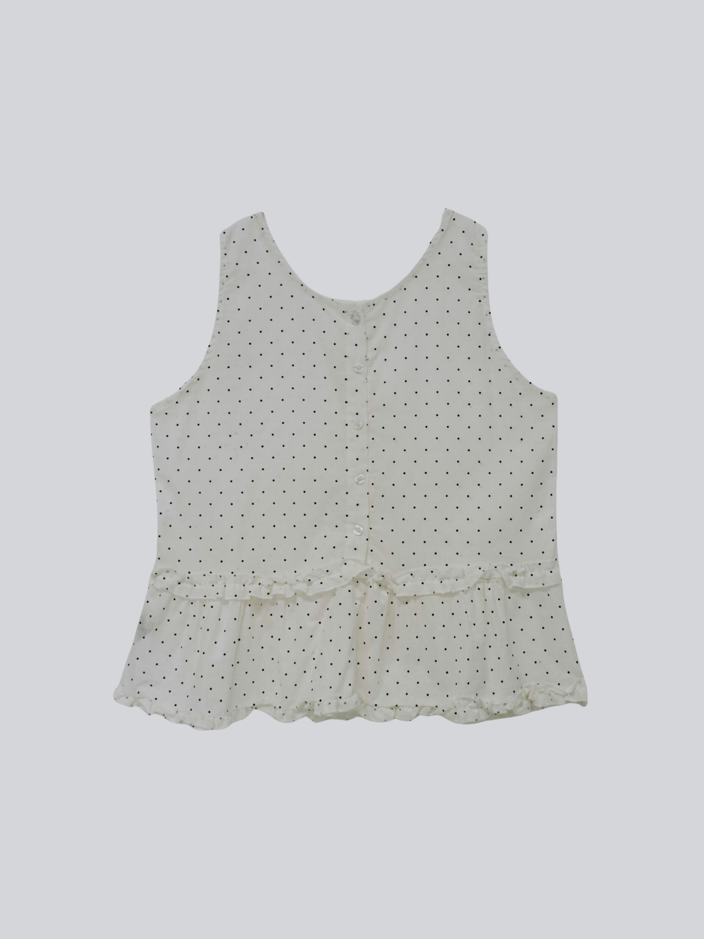dot sleeveless blouse set