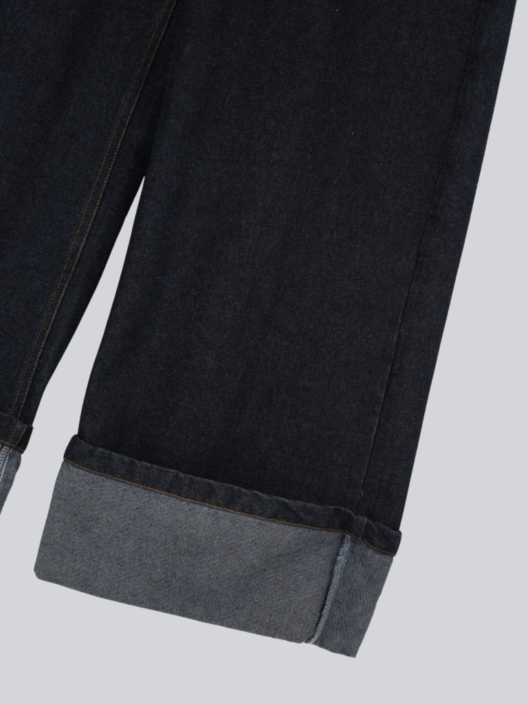 wide leg denim pants